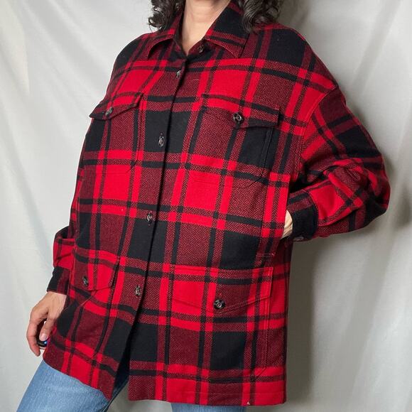 Vintage Lizwear buffalo plaid check mackinaw jacket coat insulated liz claiborne - Picture 15 of 17